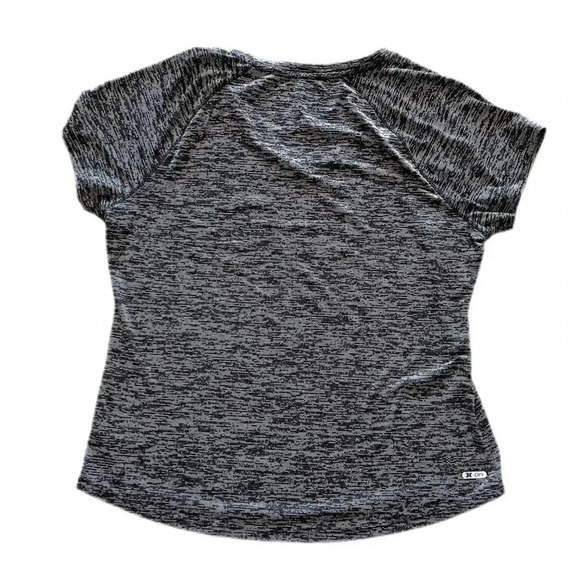 Women’s RBX Active Athletic Workout V Neck X Dri Short Sleeve Shirt Gray Large - Picture 2 of 8